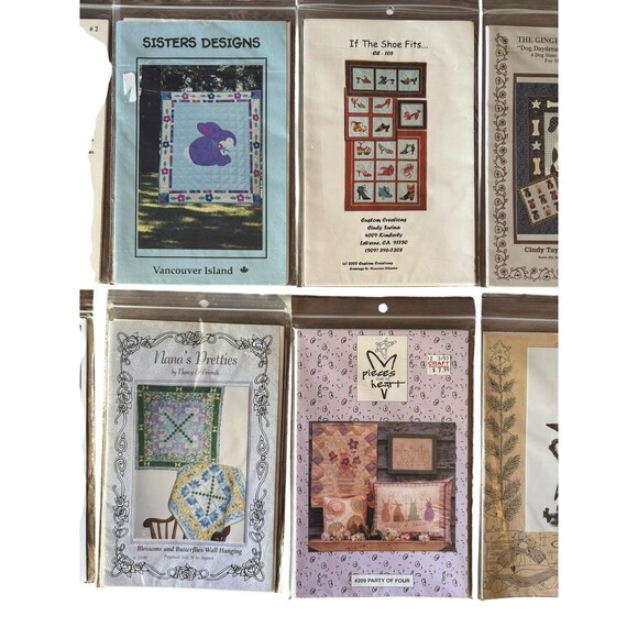 Vintage Quilt Pattern Applique Lot Country Rabbit Shoes Dog Rabbit Santa Ducks - Picture 3 of 7